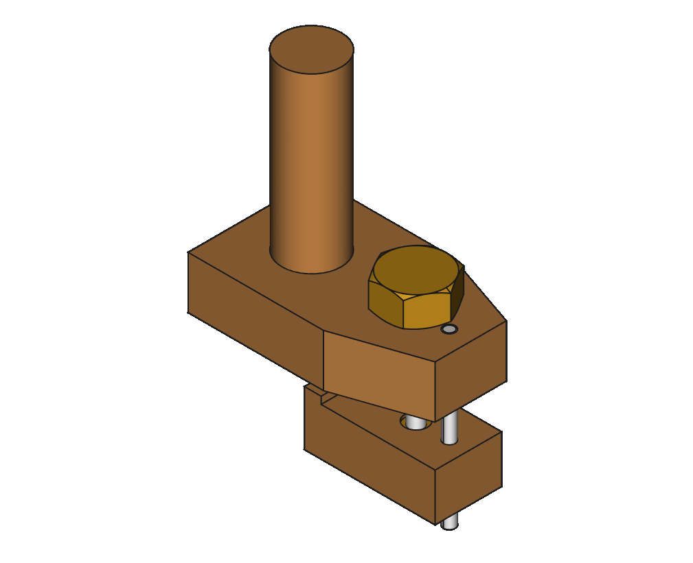 CAD model of the clamp